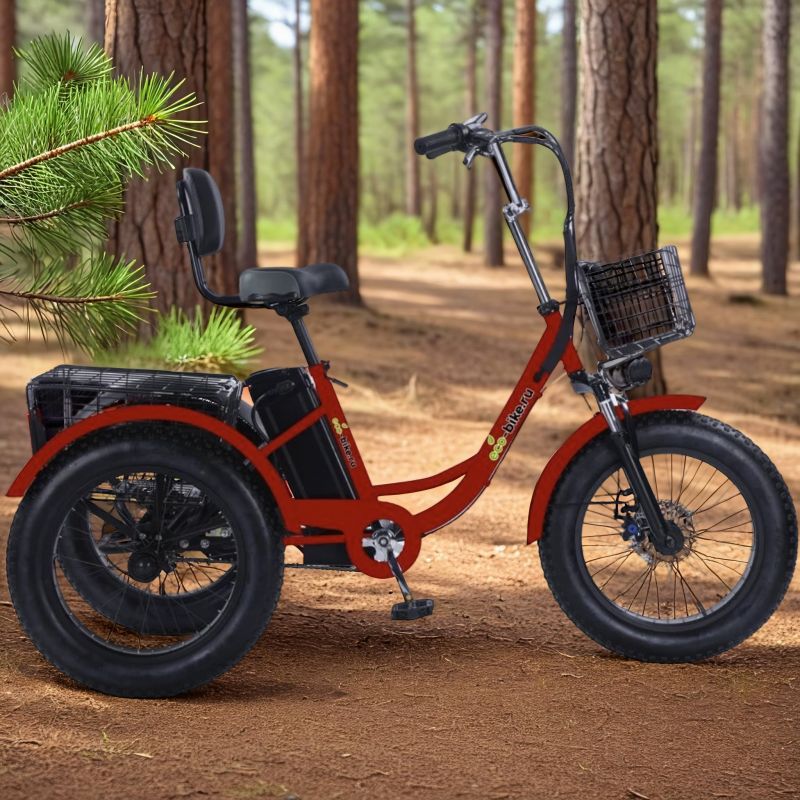 Трехколесный электровелосипед Fat Trike T NEW с передней корзиной Трехколесный электровелосипед Fat Trike T NEW с передней корзиной